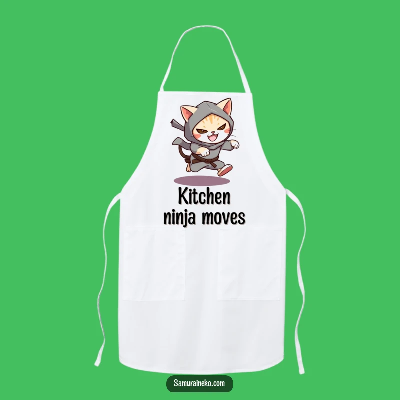 Funny Cat Ninja Apron: Cook with Stealth and Mischief, Perfect Gift