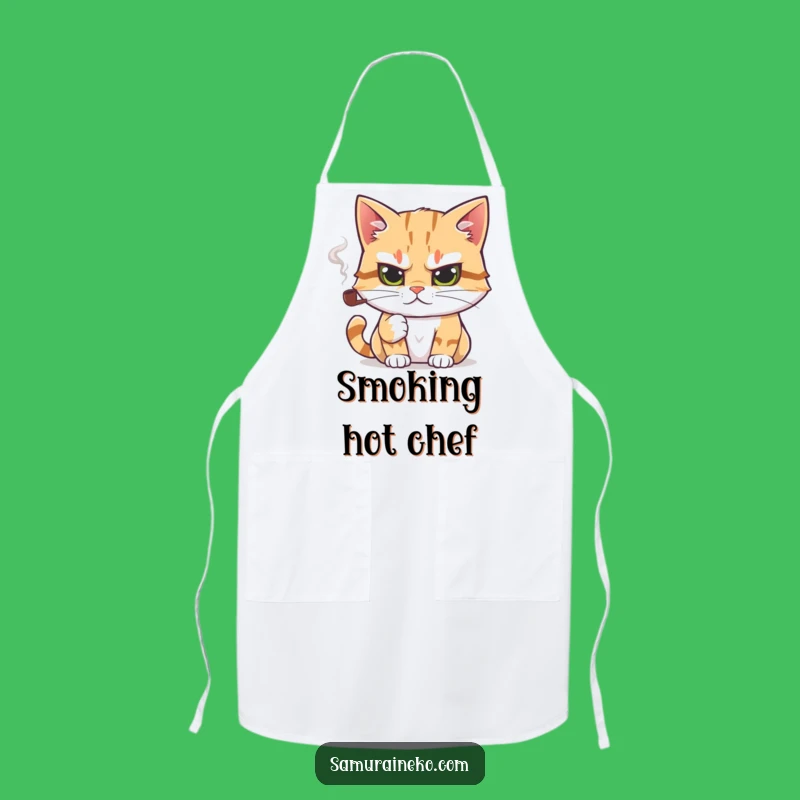 Funny Intellectual Cat Apron: Cook with Wit, Hilarious Kitchen Gift
