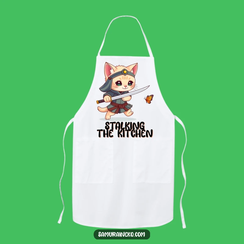 Funny Kitten Samurai Apron: Wield Your Cooking Skills with Humor