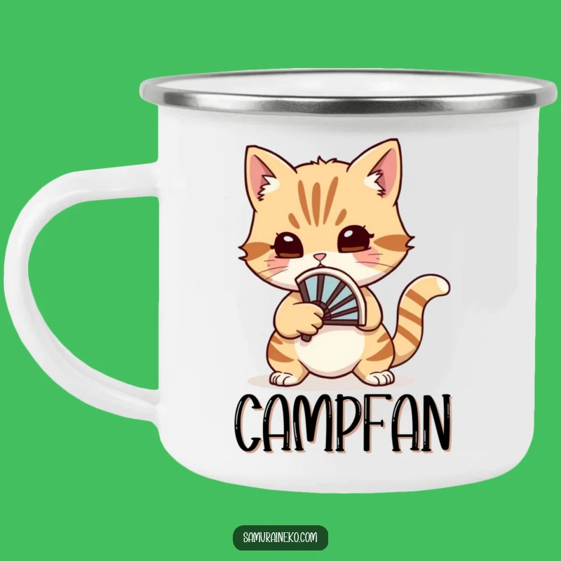 Funny Cat Duelist Camping Mug: Whimsical Fan Gear, Adventure Gift