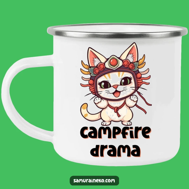 Funny Cat Mask Camping Mug: Mysterious Sips on Your Adventures