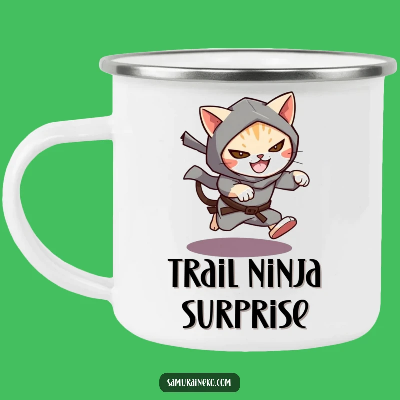 Funny Cat Ninja Camping Mug: Stealthy Sips for Your Adventures
