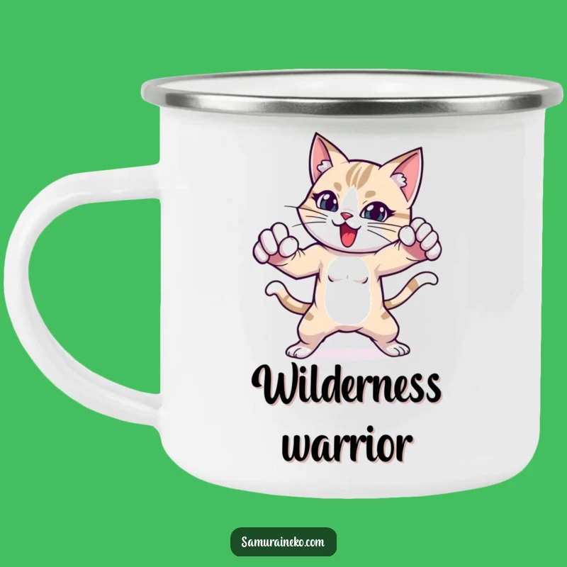 Funny Fighting Cat Camping Mug - Dynamic Sips for Adventurous Souls