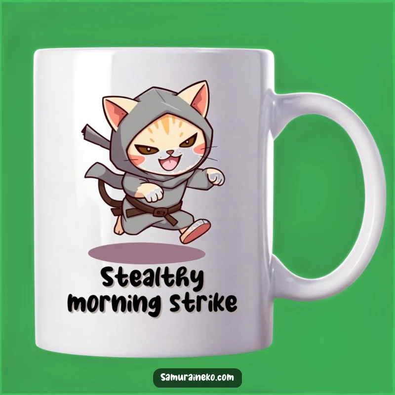 Funny Cat Ninja Mug: Stealthy Feline Fun, Perfect Funny Gift for Cat Lovers
