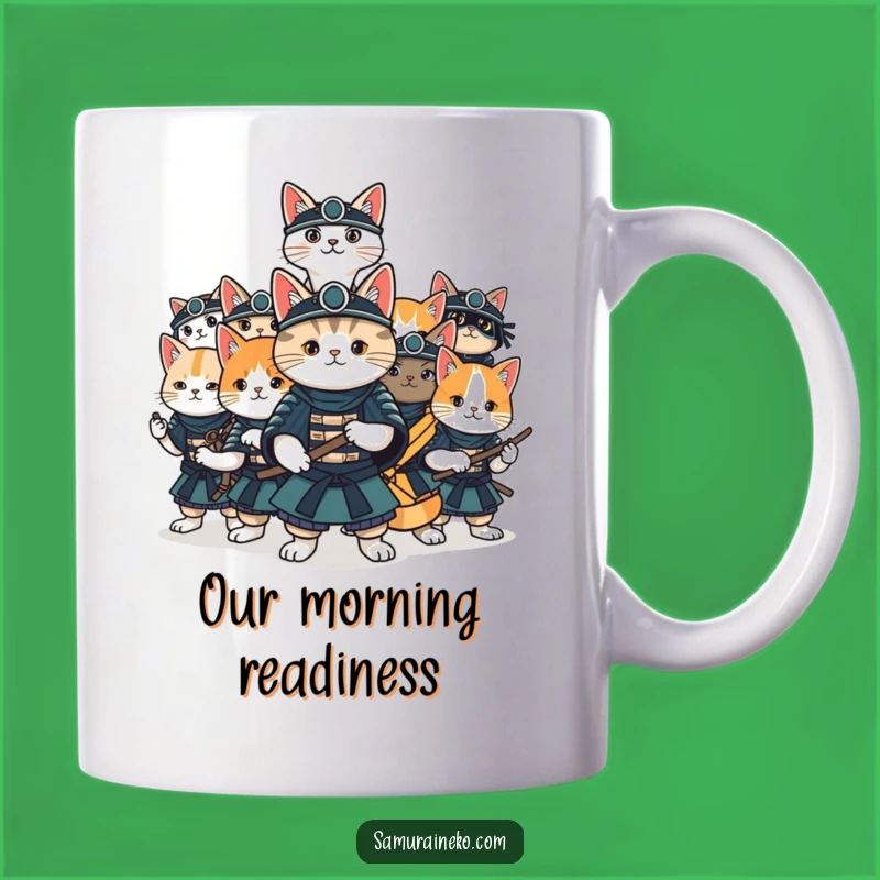 Funny Cat Samurai Fun Mug: A Playful Gift for Feline Warriors