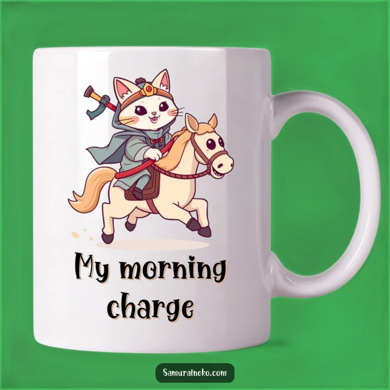 Funny Cat Samurai Hobby Horse Mug: A Hilarious Gift for Brave Souls