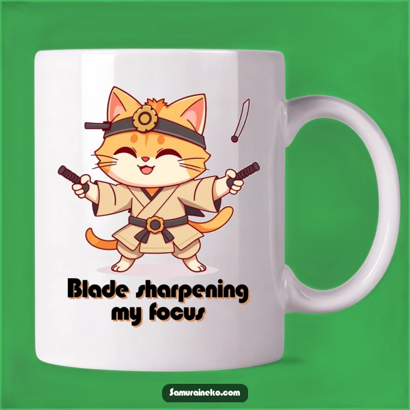 Funny Cat Samurai Mug: Skilled Juggler Cat Perfect Gift for Anime and Pet Lovers