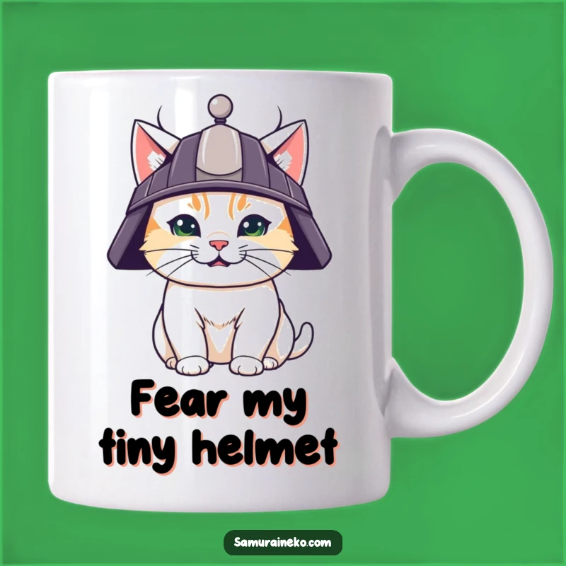 Funny Samurai Cat Mug: Cute Determined Feline Warrior, Hilarious Gift Idea