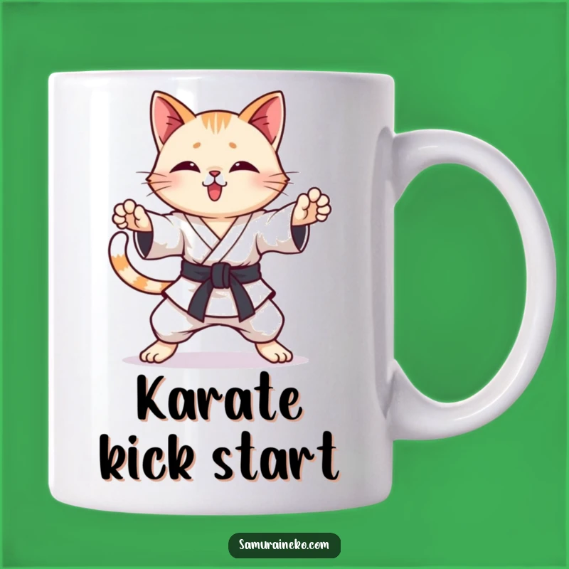 Funny Karate Cat Mug: Hilarious Gift for Martial Arts and Cat Lovers
