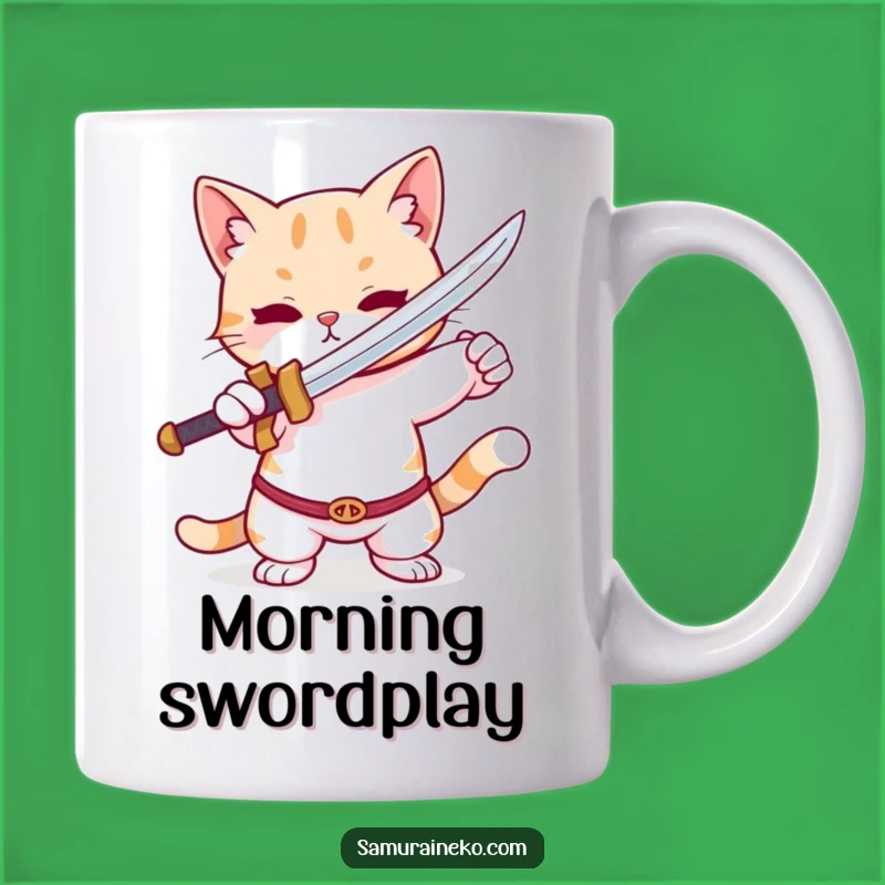 Funny Cute Cat Tiny Sword Mug: A Hilarious Gift for Playful Feline Friends
