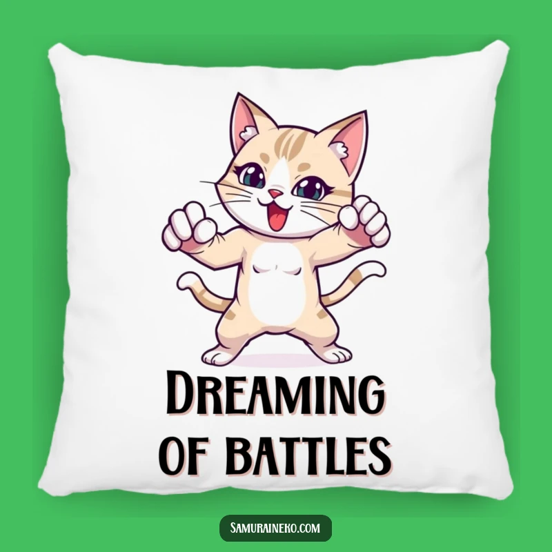 Cozy Funny Fighting Cat Pillow - Soft Comfort with Dynamic Flair