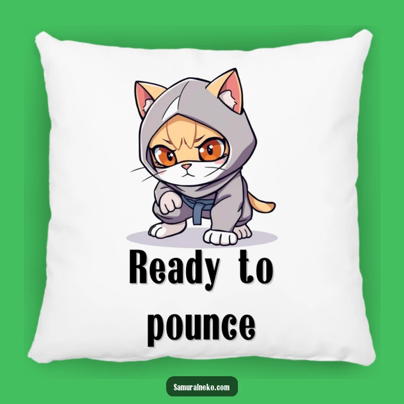 Funny Cat Ninja Pillow - Comfy Cushion for Stealthy Relaxation