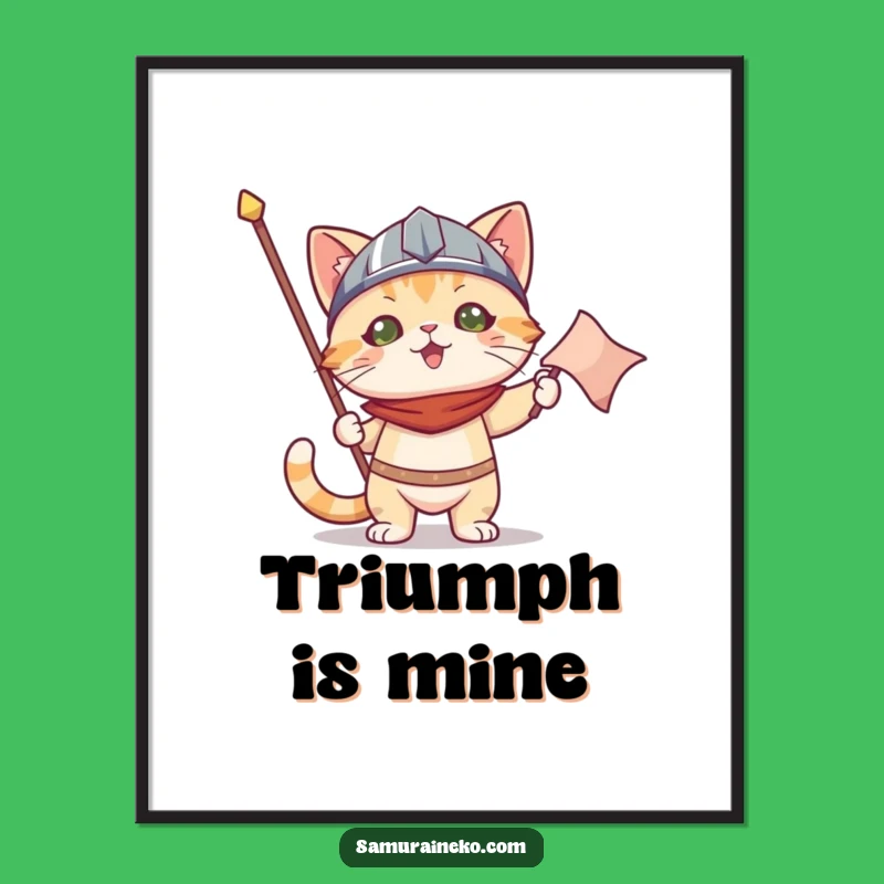 Funny Cat Helmet Digital Print: Bring Champion Art Home