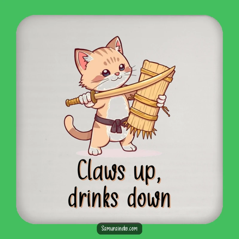 Funny Cat Drink Coaster Set: Hilarious Protection for Your Surfaces