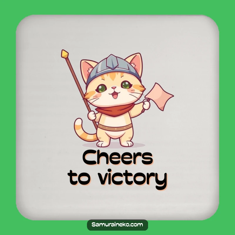 Funny Cat Helmet Coaster Set: Protect Tables with Champion Flair
