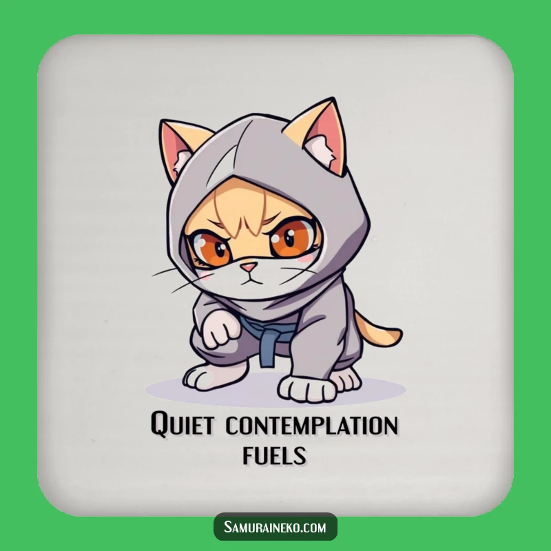 Funny Cat Ninja Coasters - Protect Surfaces with Stealthy Smiles