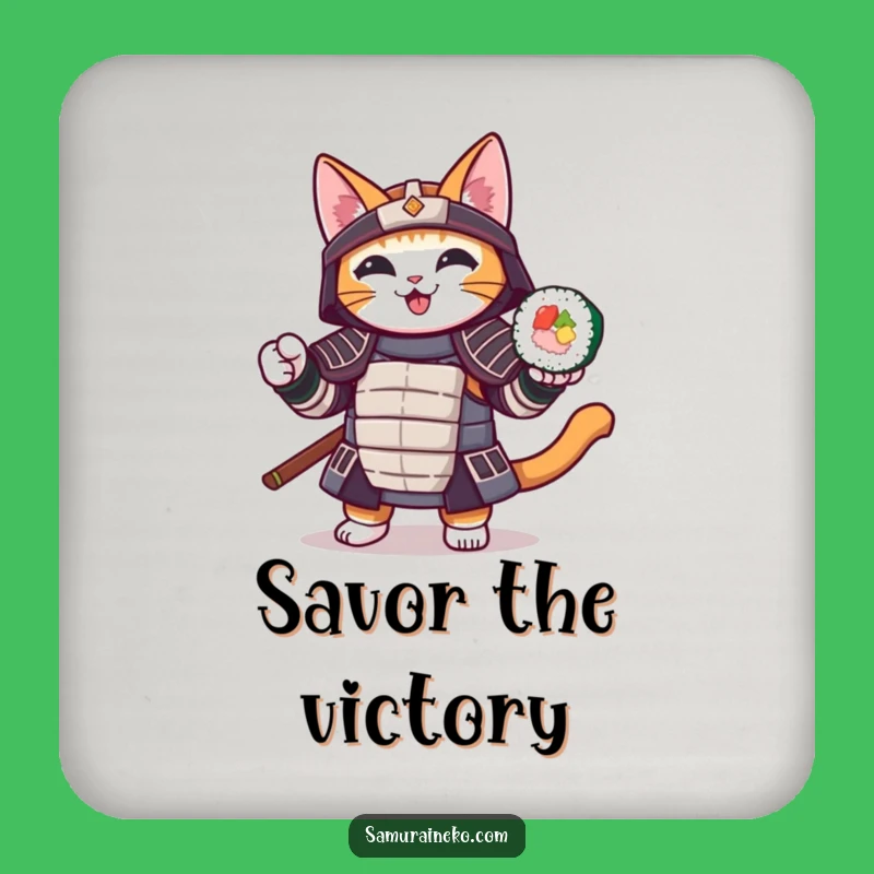 Funny Samurai Sushi Coaster Set: Protect Surfaces with Warrior Humor