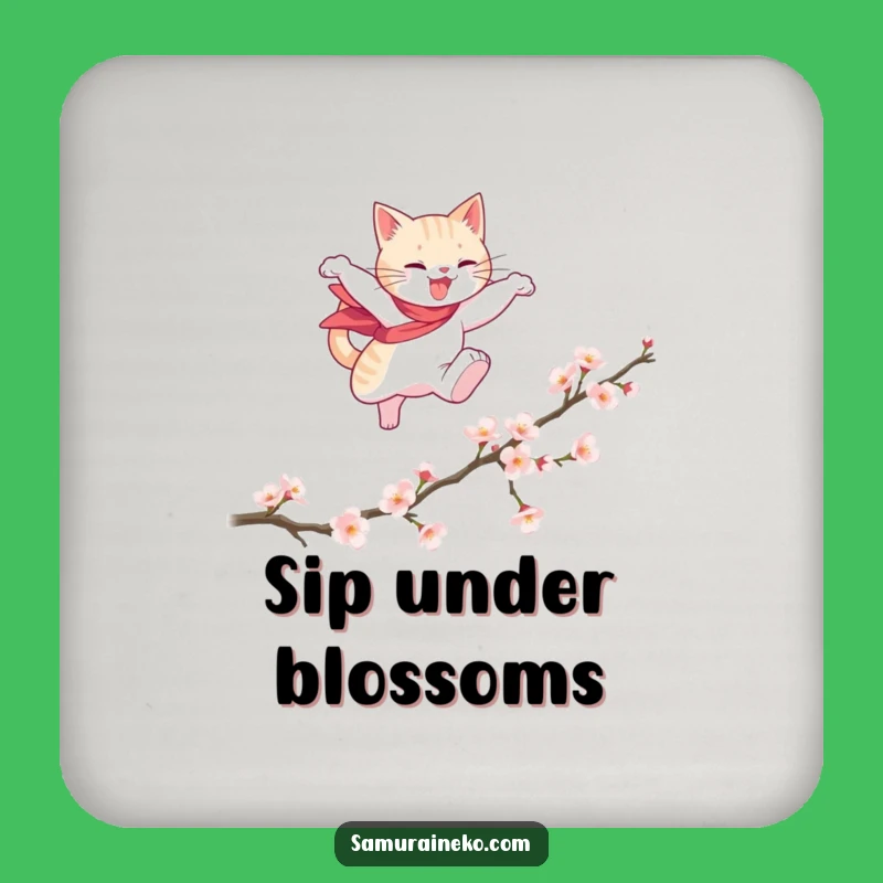 Funny Cat Hero Coaster: Protect Surfaces With Blossom Flair - Cute Funny Gift!