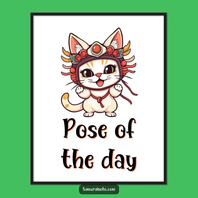 Funny Cat Mask Poster: Dramatic Feline Art for Your Walls, Unique Gift