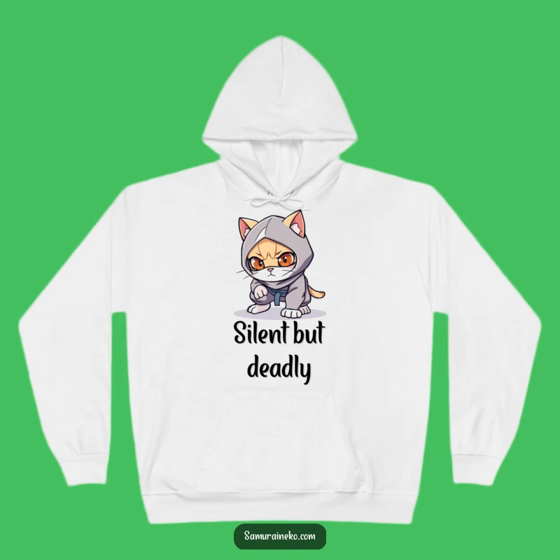 Cozy Funny Cat Ninja Hoodie - For Stealthy Comfort and Warmth