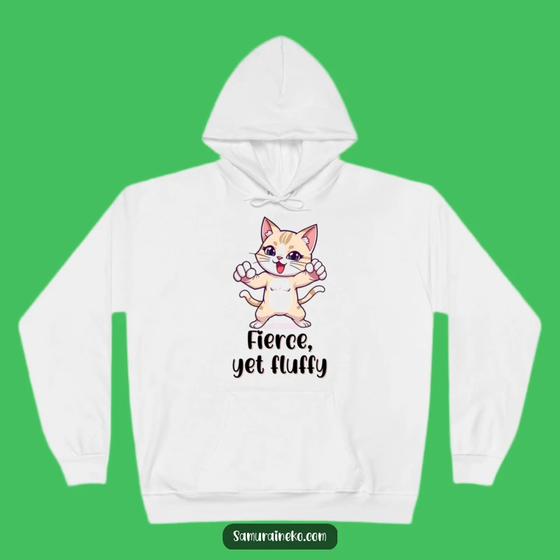 Cozy Funny Fighting Cat Hoodie - Warmth with Dynamic Feline Power