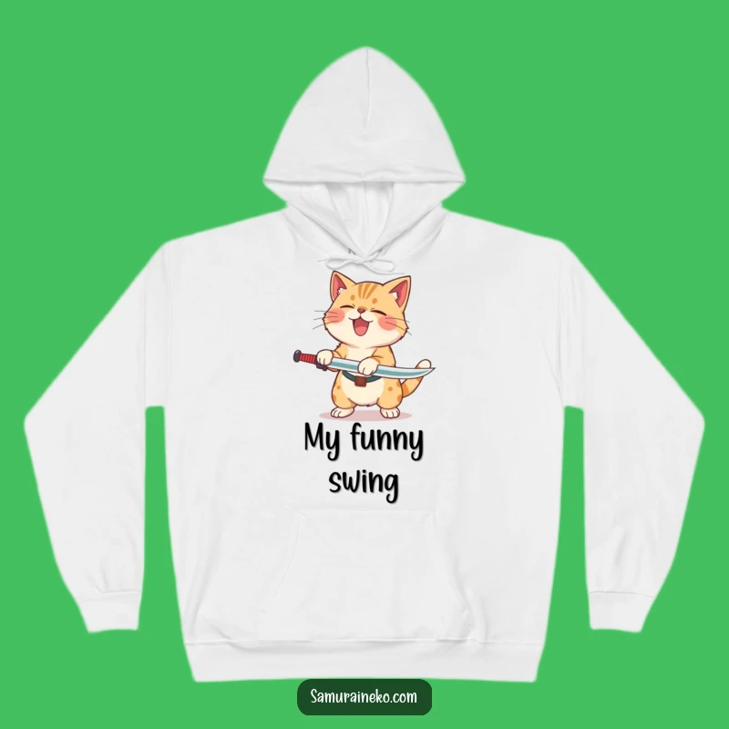 Funny Cat Laughing Sword Hoodie: Cozy Up with Hilarious Feline Fails