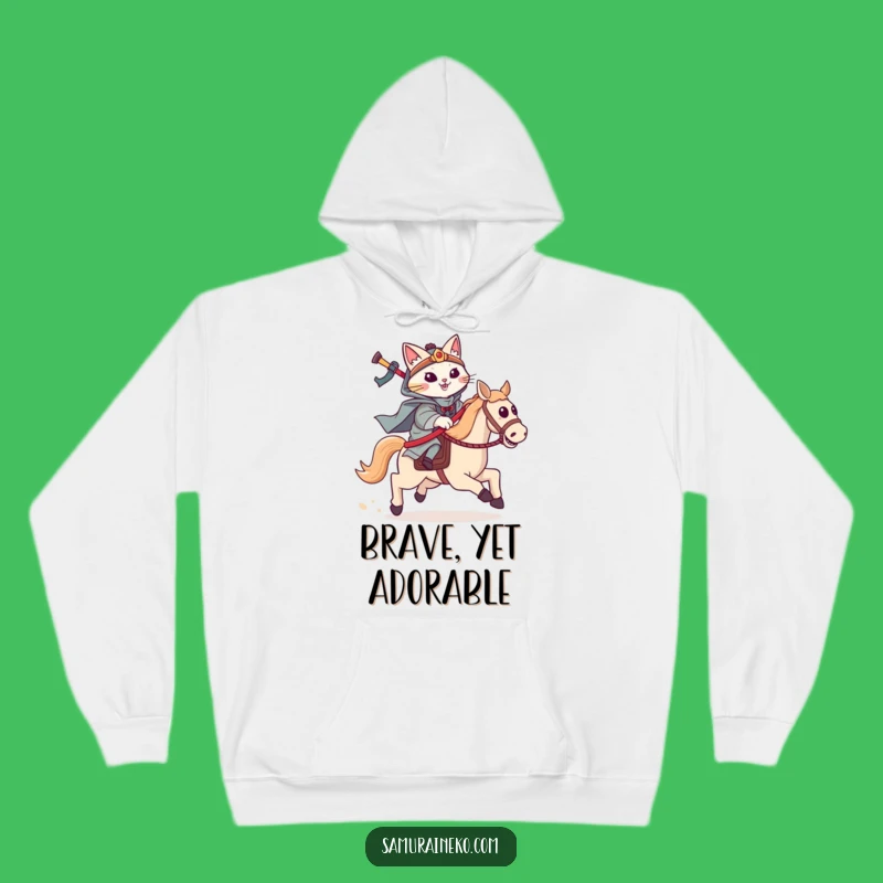 Funny Cat Samurai Hobby Horse Hoodie: Cozy Up for Epic Quests