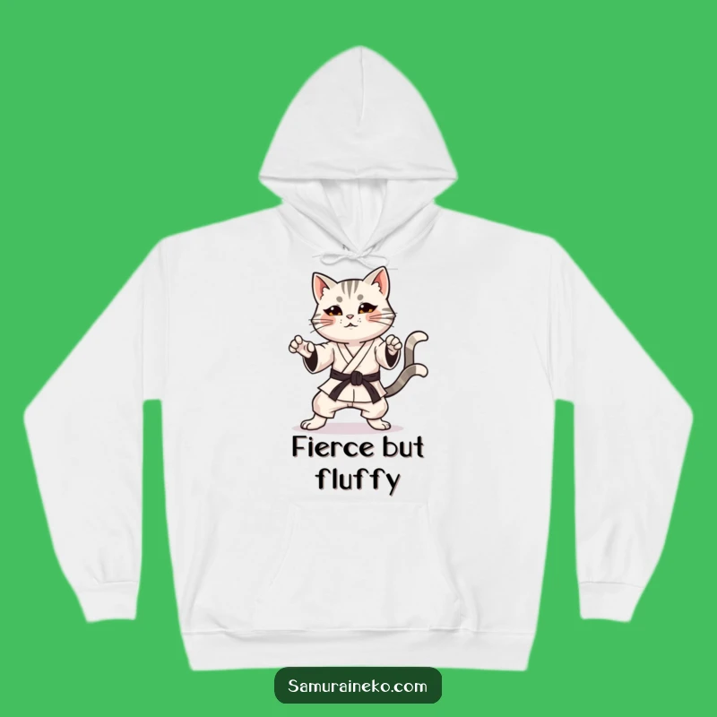 Funny Karate Cat Hoodie: Cozy Fighter, Warm Gift for Fans