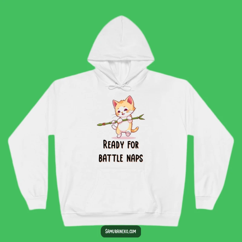 Funny Mischievous Kitten Hoodie: Ninja Somersault - Cozy Funny Gift