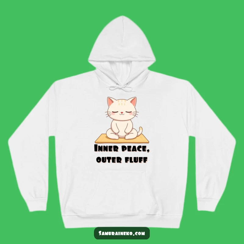 Funny Zen Cat Hoodie: Cozy Calm, Hilarious Feline Serenity!