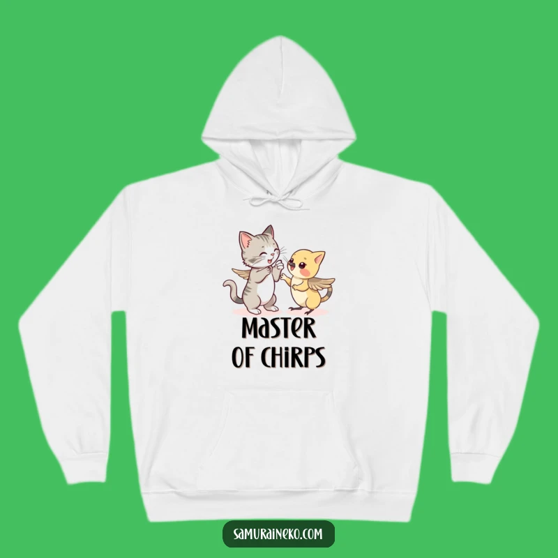 Funny Cat vs Sparrow Hoodie: Cozy Up with this Hilarious Pet Encounter