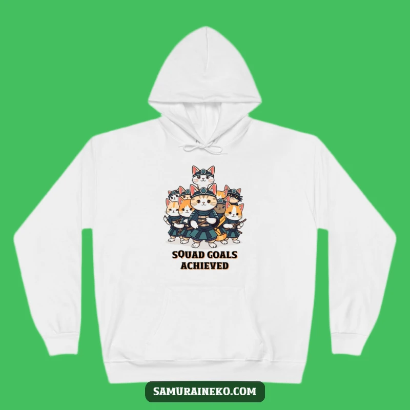 Funny Cat Samurai Fun Hoodie: Cozy Up for Playful Adventures