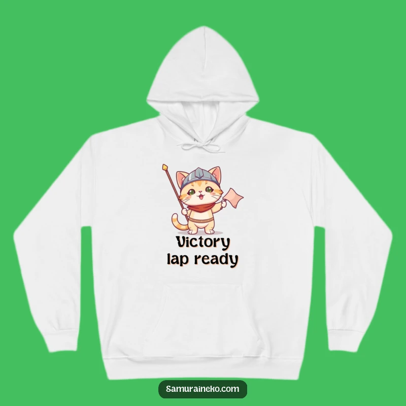 Funny Cat Helmet Hoodie: Cozy Up with this Champion's Victory