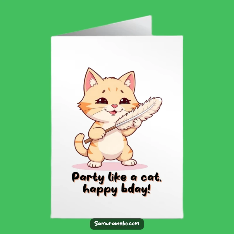 Free Printable Birthday Card: Cat Fights Duster Funny Gift Downloadable Art