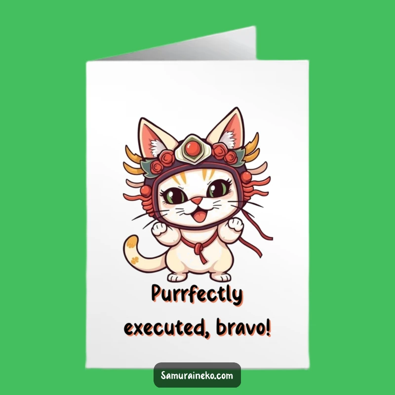 Free Printable Congrats Card: Masked Cat Poses - Download Now!
