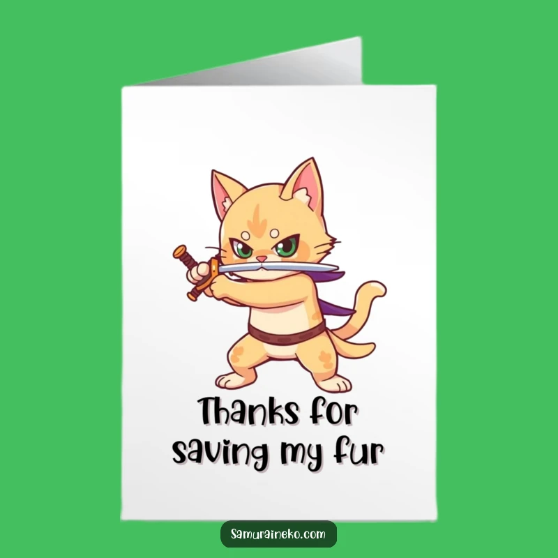 Free Printable Thank You Card: Warrior Cat Gratitude Downloadable Gift