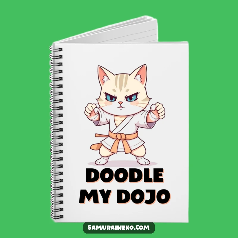 Funny Cat Warrior Notebook: Exaggerated Stances Journal, Humorous Gift Idea
