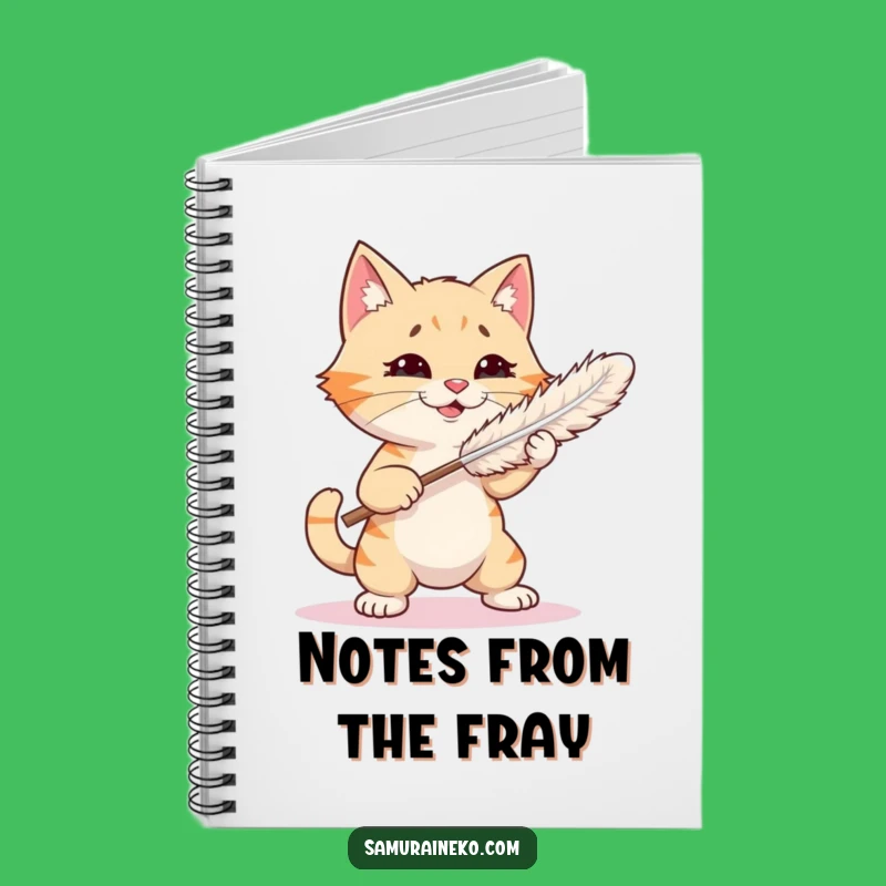Funny Cat Feather Duster Notebook: Playful Kitty Journal - Great Funny Gift!