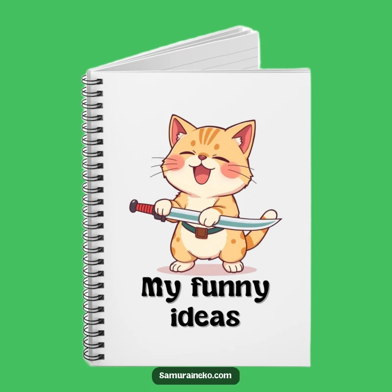 Funny Cat Laughing Sword Notebook: Jot Down Your Funniest Thoughts