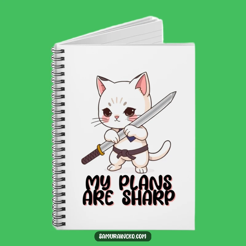Funny Cat Samurai Notebook: Jot Down Fierce Ideas - Journal Gift