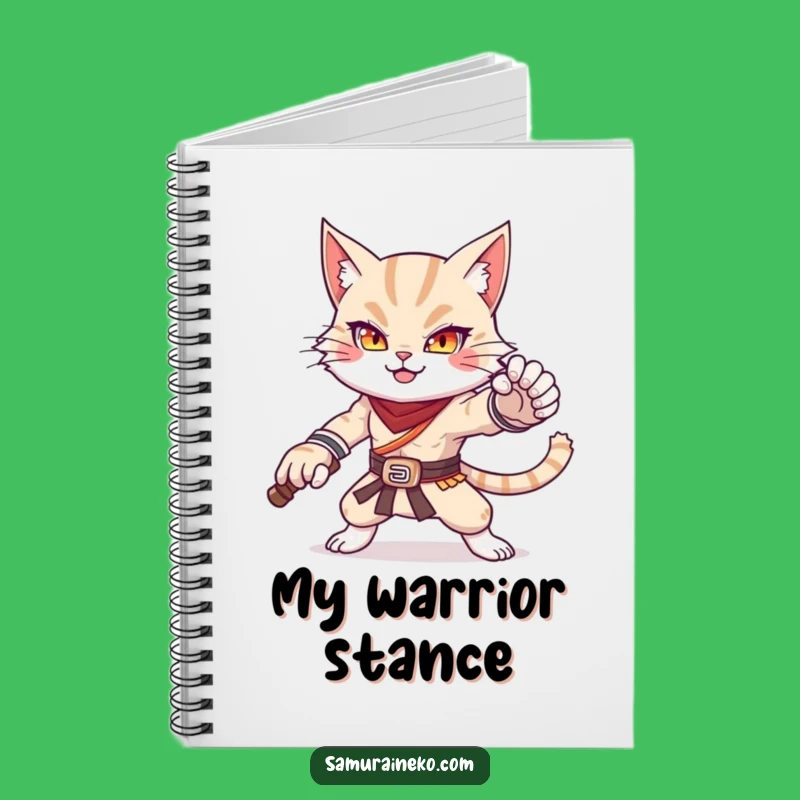 Funny Cat Warrior Notebook: Jot Down Powerful Ideas with This Feline
