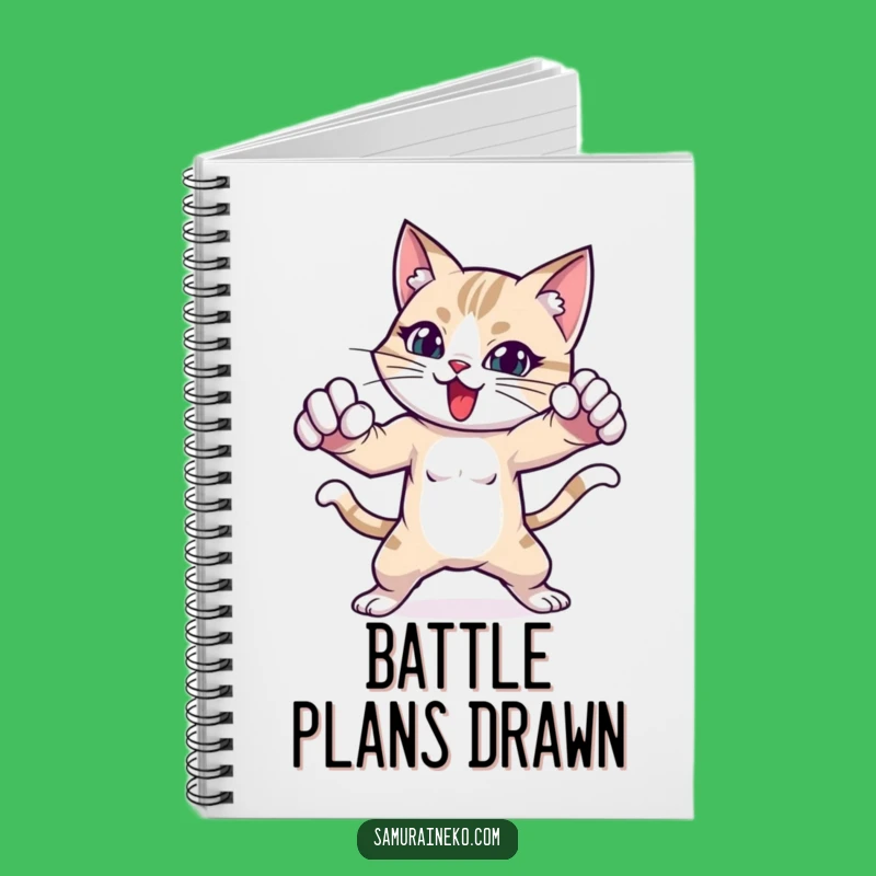 Funny Fighting Cat Notebook - Jot Down Ideas with Dynamic Style