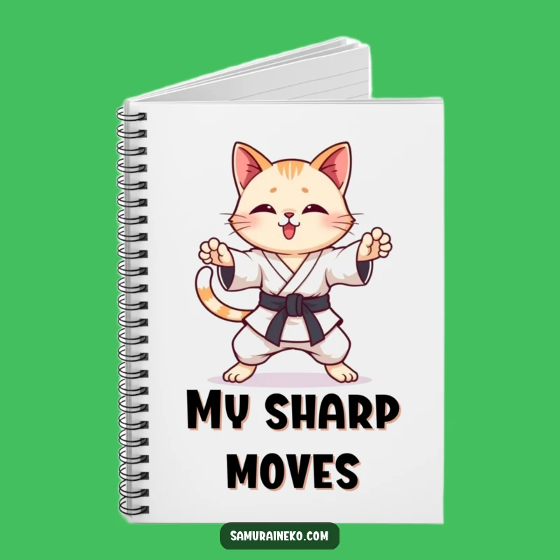 Funny Karate Cat Notebook: Jot Down Ideas with Hilarious Martial Arts Style