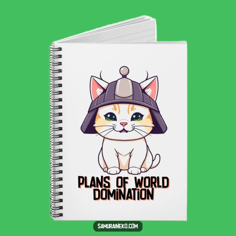 Funny Samurai Cat Notebook: Determined Feline Journal, Warrior's Notes Gift