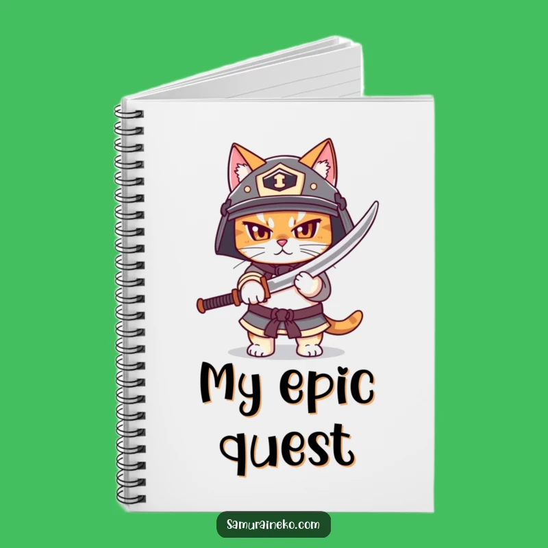 Funny Samurai Cat Notebook: Jot Down Plans with Warrior Feline Flair