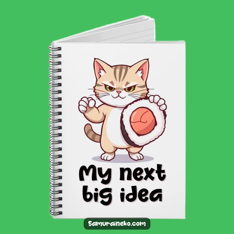 Funny Kitty Sushi Notebook: Dramatic Cat Journal for Jokes & Creative Ideas