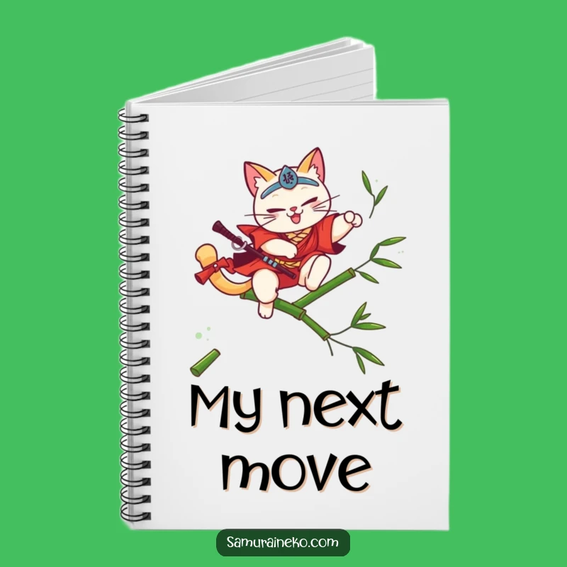 Funny Cat Samurai Notebook - Plan Your Moves with Feline Finesse
