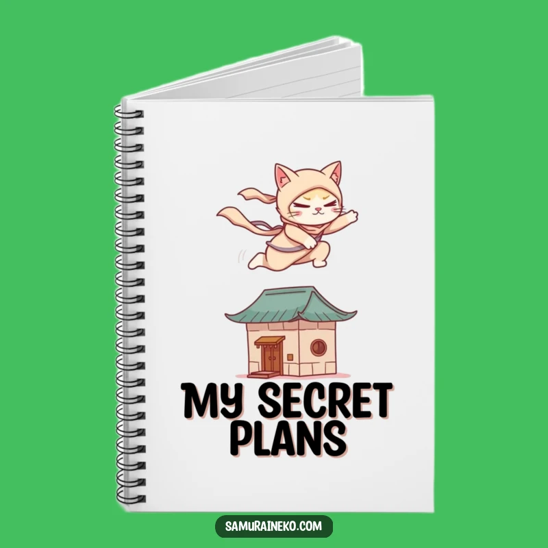 Funny Cat Ninja Notebook: Jot Down Secrets with This Feline