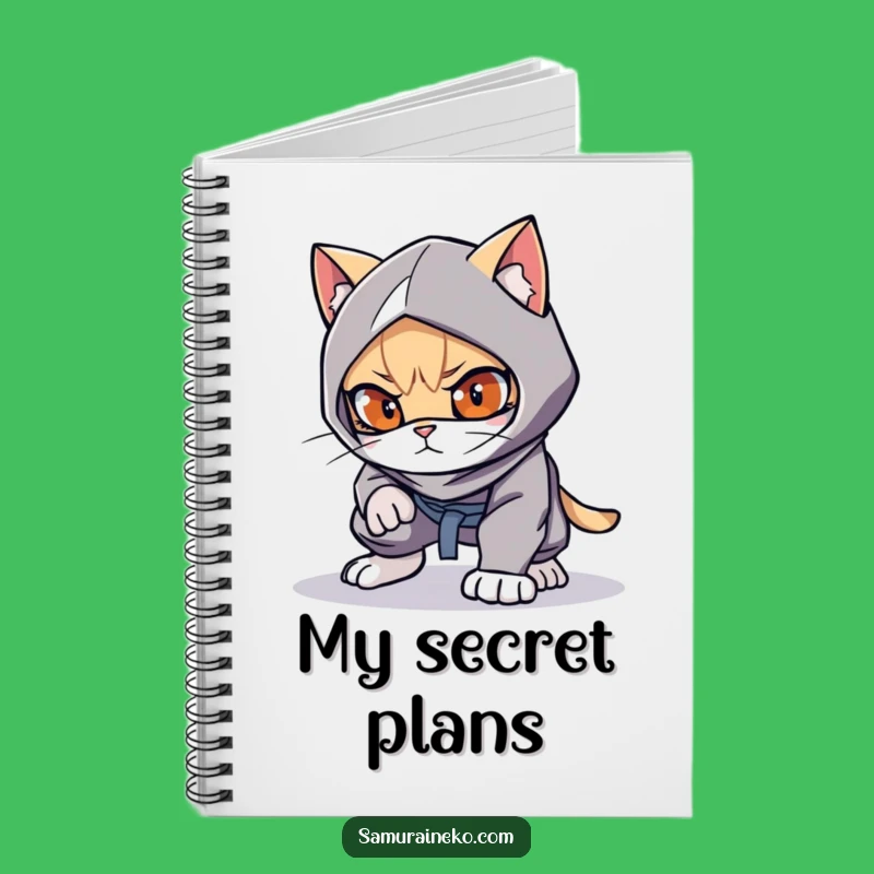 Funny Cat Ninja Notebook - Plan Your Missions in Secret