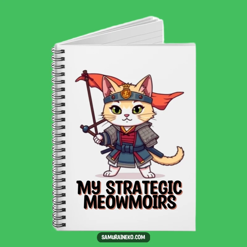 Funny Samurai Cat Notebook: Warrior Feline Journal, Great Gift Idea